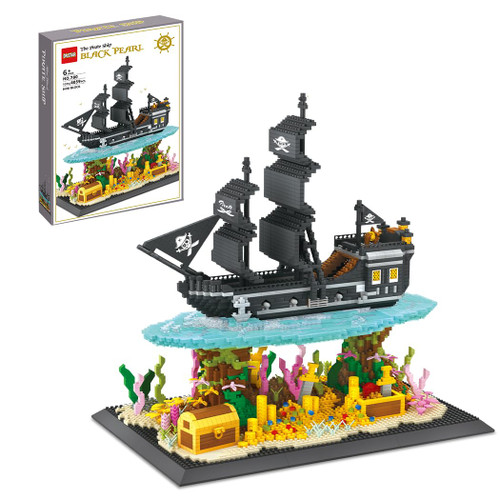 Etarnfly Pirate Ship Building Kit, 4059PCS Micro Building Block Set (No Compatible for Lego), Build-and-Display Toy for Adults, Home Decor Gifts for Teens and Adults with A Passion for Pirate Ship