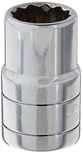 SK Hand Tool 40218 12 Point 9/16-Inch Standard Drive Socket, 1/2-Inch, Chrome