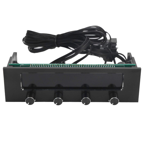 STW?6041 Multi Fan Speed Controller 5.25 Inch Optical Drive Front Panel LCD Display 4 Channel Control Module for CPU Fan PC Case Fans