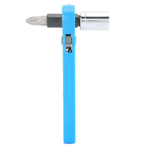 Vikye Ratchet Socket Wrench, 10mm Blue Mini Ratchet Wrench Tool with PH2 Screwdriver Bit Kit, Wrench Set for Repairing Use