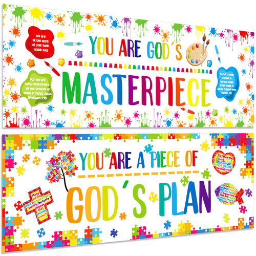 2 Pieces Christian Bulletin Board Piece of Gods Plan Sunday School Decorations for Classroom Religious Bulletin Board Borders Christian Classroom Decorations for Classroom Door Wall Decor Supplies 2 Pieces Christian Bulletin Board Piece of Gods Plan Sunday School Decorations for Classroom Religious Bulletin Board Borders Christian Classroom Decorations for Classroom Door Wall Decor Supplies