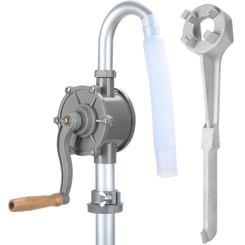 Funtery 2 Pieces Rotary Barrel Pump Aluminum Drum Wrench Set Drum Rotary Hand Pump Drum Plug Bung Wrench for Opening 10, 15, 20, 30, 55 Gal Barrels Transmission Fluid (Silver) Funtery 2 Pieces Rotary Barrel Pump Aluminum Drum Wrench Set Drum Rotary Hand Pump Drum Plug Bung Wrench for Opening 10, 15, 20, 30, 55 Gal Barrels Transmission Fluid (Silver)