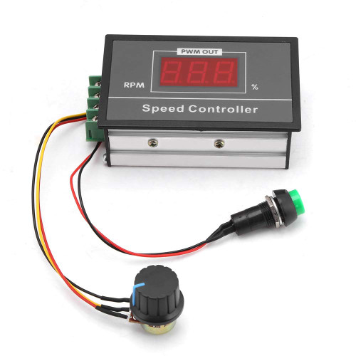 DC Motor Speed Controller, Motor Speed Controller with Digital Display, DC 6-60V 12V 24V 36V 48V 30A PWM DC Motor Speed Controller Start Stop Switch, Easy to Connect, Adjustable Motor Controller