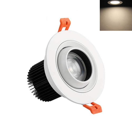 AIKUZ 12W/20W/30W COB Ultra Bright Recessed Ceiling Spotlights Modern Round Anti-Glare Embedded Downlights Aisle Living Room Show Window Lighting Panel Lights Ultra Slim (Color : 12w)