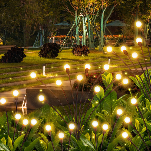 YShengMian Solar Firefly Lights?6 Pack 60 Led Solar Outdoor Waterproof Auto On/Off Solar Powered Firefly Lights ?Solar Garden Firefly Lights for Patio Lawn Garden Yard Pathway