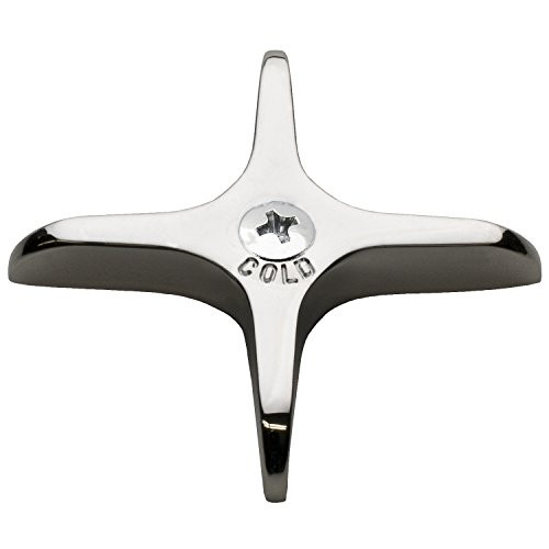 LASCO HC-128 D-Broach Cross Style Cold Faucet Handle for Sterling, Chrome