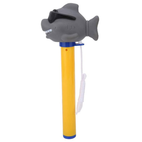 Floating Water Thermometer Pool Thermometer Temperature Gauge Cartoon Shark Shape with String for Swimming Pool Spa Hot Tub Pond