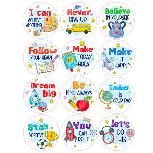 FLYAB 24PCS Positive Sayings Accents Motivational Classroom Cutouts Decors Inspirational Quotes Cutouts for Classroom Bulletin Board Decorations Back to School Teacher Supplies for Classroom