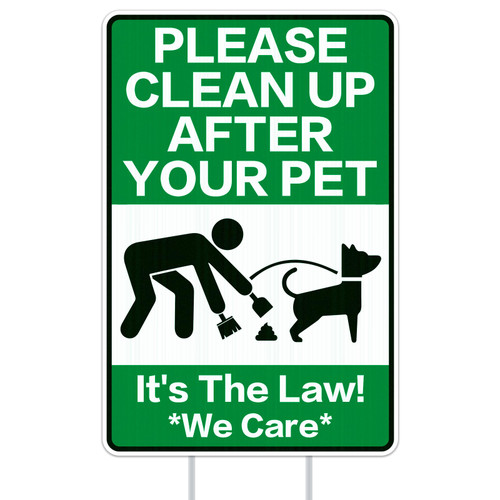 FLYAB Plesae Clean Up After Your Pet Sign Double Sided Funny No Pooping Dog Signs for Yard 8"x12" Pick Up After Your Dog Sign with Stakes No Dog Poop Sign for Yard Garden Lawn Outdoor FLYAB Plesae Clean Up After Your Pet Sign Double Sided Funny No Pooping Dog Signs for Yard 8"x12" Pick Up After Your Dog Sign with Stakes No Dog Poop Sign for Yard Garden Lawn Outdoor