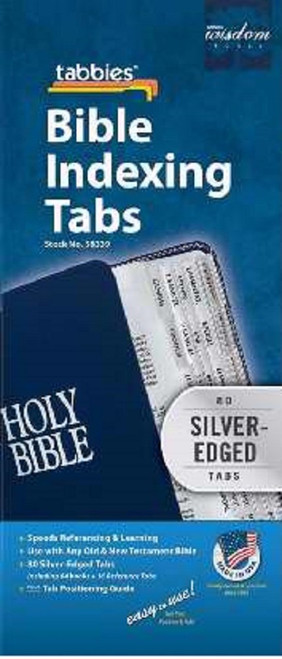 Tabbies Silver-Edged Bible Indexing Tabs, Old & New Testament, 80 Tabs Including 64 Books & 16 Reference Tabs (58339), Silver-Edge (80 Tabs) (Pack of 10, 800 Count Total)