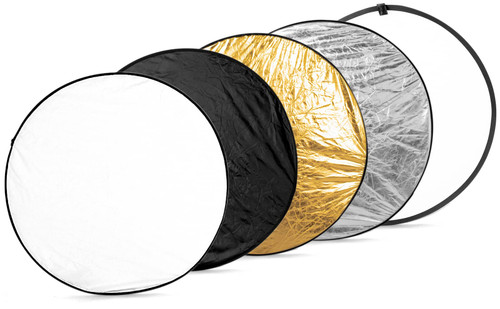 Fotoconic 43 Inch/110cm Light Reflector Disc 5-in-1 Collapsible Multi-Disc with Bag - Translucent, Silver, Gold, White and Black for Studio Photography Lighting and Outdoor Lighting Fotoconic 43 Inch/110cm Light Reflector Disc 5-in-1 Collapsible Multi-Disc with Bag - Translucent, Silver, Gold, White and Black for Studio Photography Lighting and Outdoor Lighting