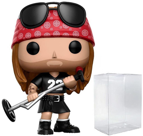 Guns N' Roses - Axl Rose Funko Pop! Rocks Vinyl Figure (Bundled with Compatible Pop Box Protector Case), Multicolored, 3.75 inches