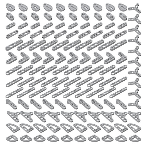 JoySeed Technical Parts Cars Gears Building Block Connectors MOC Accessories Compatible with Lego Technic Parts - 130 Pcs