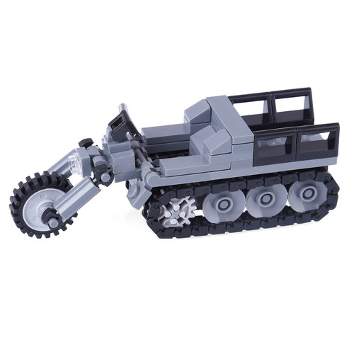 JoySeed Military German Half-Track Motorcycle Vehicle Building Blocks Set Army WW2 Armored Car Battle Brick Compatible with Lego COBI Technic - 123 Pcs, 11 x 5 x 3.2 (G8I181274EZV)