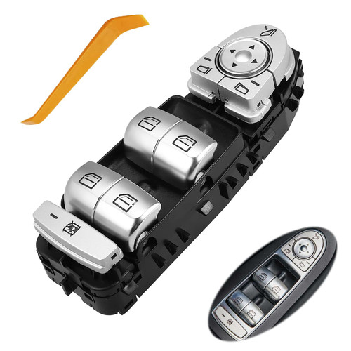 Front Left Driver Side Master Power Window Switch Fit for Mercedes-Benz C300, C350e,C43 AMG, C63 AMG, C63 AMG S,GLC300,GLC43 AMG 2015-2018,Window Switch Buttons Replace OE A2059056811,2059056811 Black