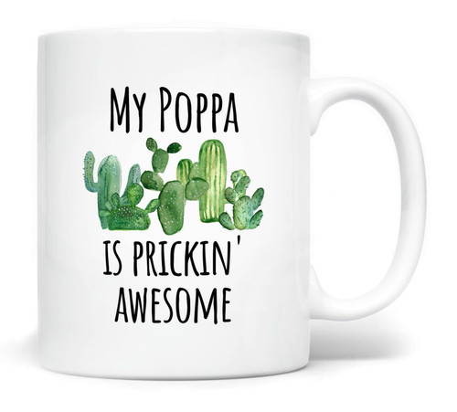 Poppa Grandpa Coffee Mug Best Prickin', 11 Fluid ounces