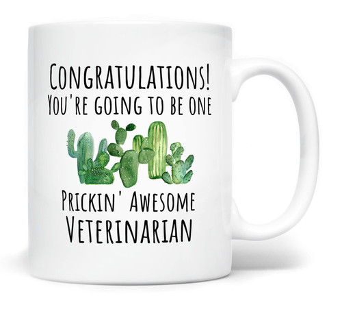 Veterinarian Veterinary Coffee Mug Prickin' Awesome, 11 Fluid ounces