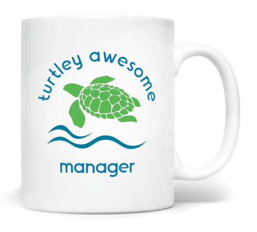 Manager Future Boss Promotion Coffee Mug Turtley Awesome, 11 Fluid ounces
