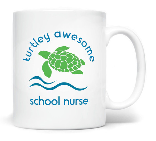 School Nurse Coffee Mug Turtley Awesome, 11 Fluid ounces