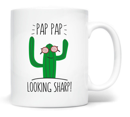 Pap Pap Coffee Mug Looking Sharp, 11 Fluid ounces