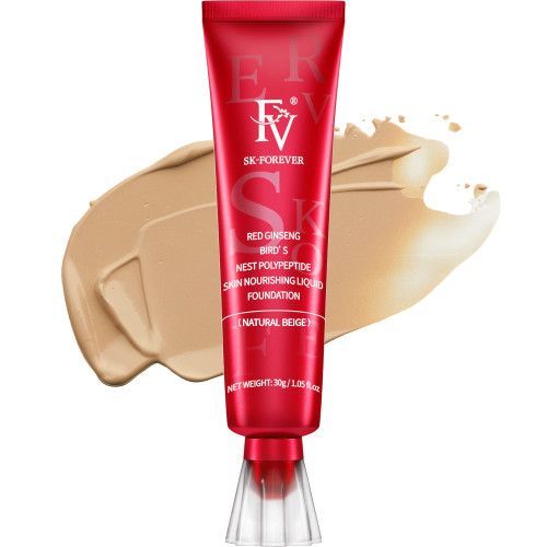 FV Waterproof Liquid Foundation, Matte Oil-free Foundation, Medium Coverage & Lightweight Foundation Makeup for Oily/Normal Skin, Longwear Flawless Face Foundation with Conceal Pore, Beige