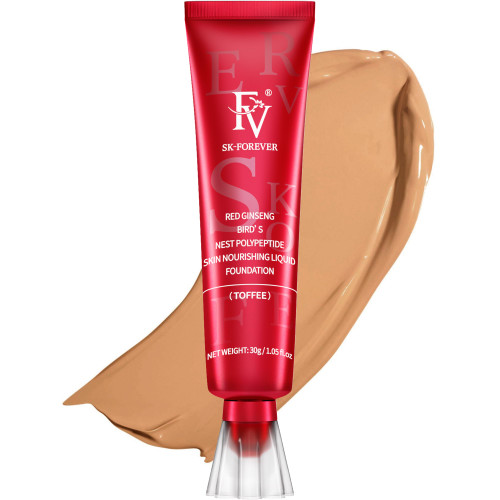 FV Flawless Liquid Foundation, Long Lasting Concealer Face Makeup for Combination & Oily Skin, Oil-Free Foundation Medium Coverage with Matte Finish, Toffee, 30ml