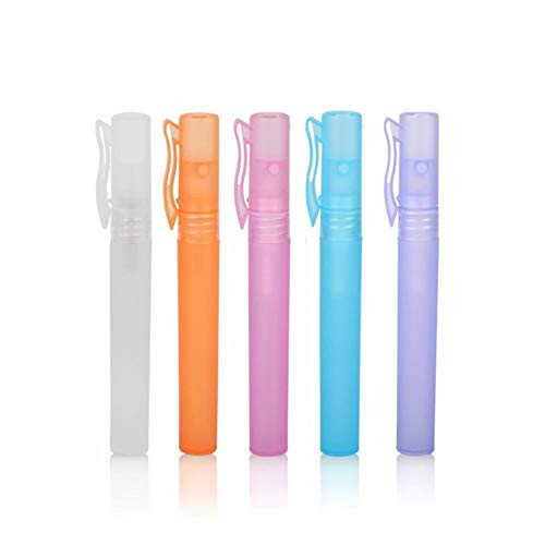 10 Pcs Travel Perfume Atomizer Bottle Multicolor Mini 10ml Portable Mist Spray Bottle Empty Refillable Perfume Sample Container Pump Bottle With Clip