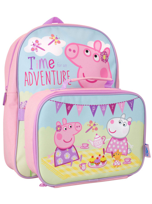Peppa Pig Kids Backpack and Lunch Box Pink One Size