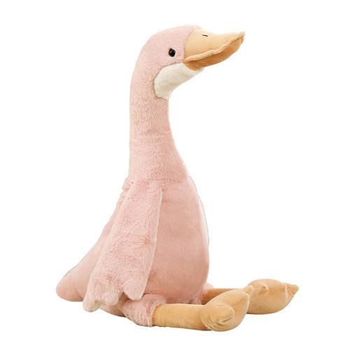 MDXMY 19.7" Goose Stuffed Animal White Swan Throw Plush Pillow Super Soft Sleeping Pillow?Stand Pink, 19.7" ?