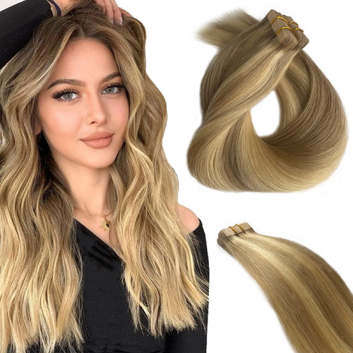 Belaved Tape in Human Hair Extensions Real Human Hair Ash Blonde Mix Bleach Blonde Tape in Hair Extensions Human Hair 14inch Tape in Hair Straight Extensions for White Women 50g 20pcs #18p613 Belaved Tape in Human Hair Extensions Real Human Hair Ash Blonde Mix Bleach Blonde Tape in Hair Extensions Human Hair 14inch Tape in Hair Straight Extensions for White Women 50g 20pcs #18p613