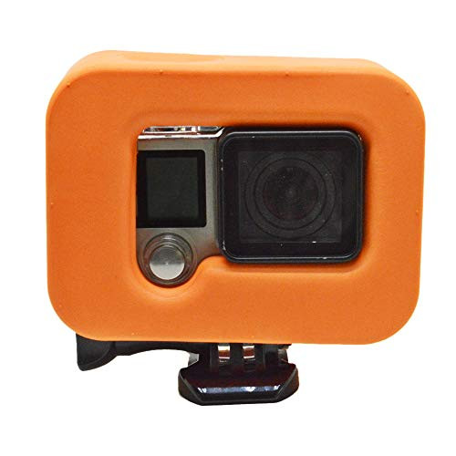 Floaty for GoPro Hero 4 Hero 3+ Cameras, Orange Floating Case for GoPro 3+/4 Floater Accessory Use for Swimming Diving and Water Sports