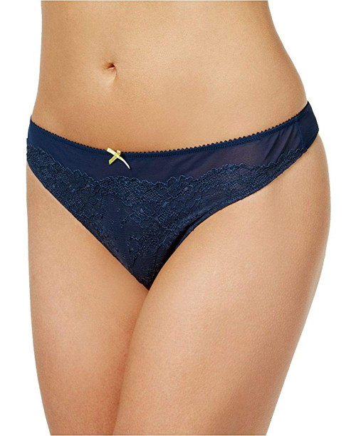 HEIDI BY HEIDI KLUM French-Cut Lace Thong H37-1166 Dress Blue XLarge