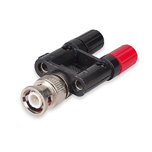 DCFun BNC to Banana Adapter, BNC Male Plug to 2 x 4mm Dual Banana Female Jack Socket Binding Post RF Coax Coaxial Splitter Connector - 2 Pack