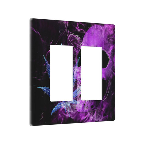 Purple Skull Halloween 2 Gang Rocker Decora Light Switch Cover Decorative Gothic Plume Skeleton Outlet Covers Wall Plate Electrical Faceplate Switchplate GFCI for Kidroom Bathroom Bedroom Decor Purple Skull Halloween 2 Gang Rocker Decora Light Switch Cover Decorative Gothic Plume Skeleton Outlet Covers Wall Plate Electrical Faceplate Switchplate GFCI for Kidroom Bathroom Bedroom Decor