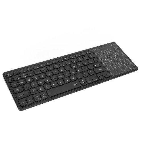 Vbestlife Wireless Bluetooth Keyboard with Touchpad Numeric Keypad, 78 Keys Portable RGB Backlit Slim Keyboard with Touchpad for Computer Laptop(Black)