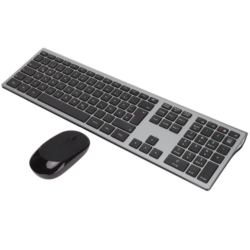 Vbestlife 2.4Ghz Wireless Keyboard Mouse Combo Set, Ultra Slim Full Size Keyboard with Numeric Keypad for Computer, 110 Keys QWERTZ German Layout Keyboard,QWERTZ Keyboard,German Keyboard