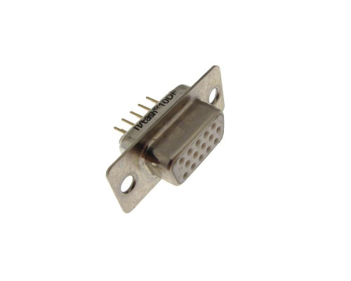HQ DB15 Female D-Sub Connector Through Hole Board Lock Solder Termination 3R