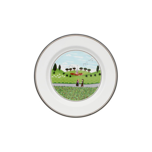 Villeroy & Boch Design Naif Bread & Butter Plate #6-Boy & Girl, 6.75 in, White/Colorful