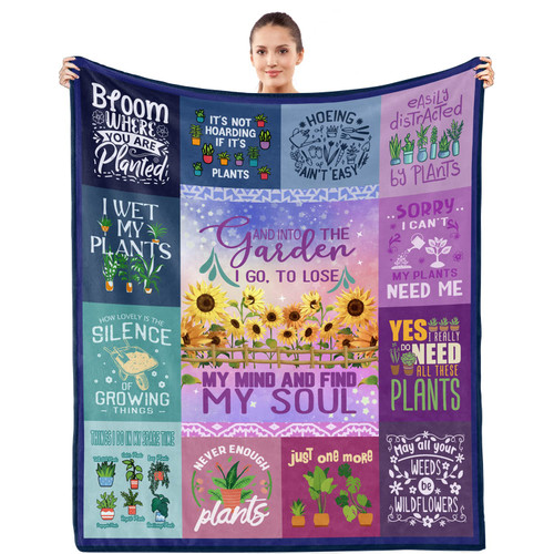 Rqhoqci Gardening Gifts for Women, Gifts for Plant Lovers, Gifts for Gardeners Women, Plant Gifts for Women, Plant Lover Gifts for Women, Plant Gifts for Plant Lover, Plant Gifts Throw Blanket 60"X50"