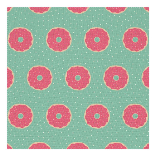 Square Placemats Set, Dining Table Placemat, Washable Place Mats, Cartoon Pink Donut Square Placemats Set, Dining Table Placemat, Washable Place Mats, Cartoon Pink Donut
