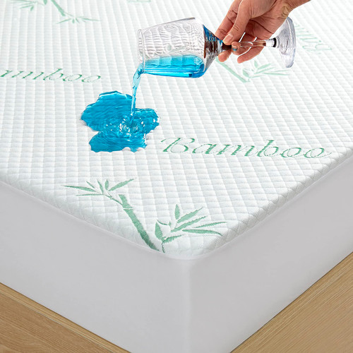 IMBLOO 100% Waterproof Full size Mattress Protector, Bamboo 3D Air Fabric Mattress Cover, Breathable Cooling Mattress Pad Cover, Soft Smooth Noiseless Vinyl Free Machine Washable, 8''-21'' Deep Pocket IMBLOO 100% Waterproof Full size Mattress Protector, Bamboo 3D Air Fabric Mattress Cover, Breathable Cooling Mattress Pad Cover, Soft Smooth Noiseless Vinyl Free Machine Washable, 8''-21'' Deep Pocket