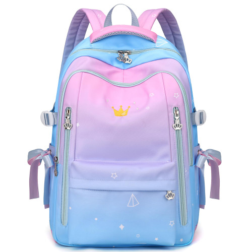 Makukke Backpack for Girls,Cute Kawaii School Bag Kids Lightweight Bookbag Backpack for Middle and High School with Anti Theft Pocket,Pink School Backpack