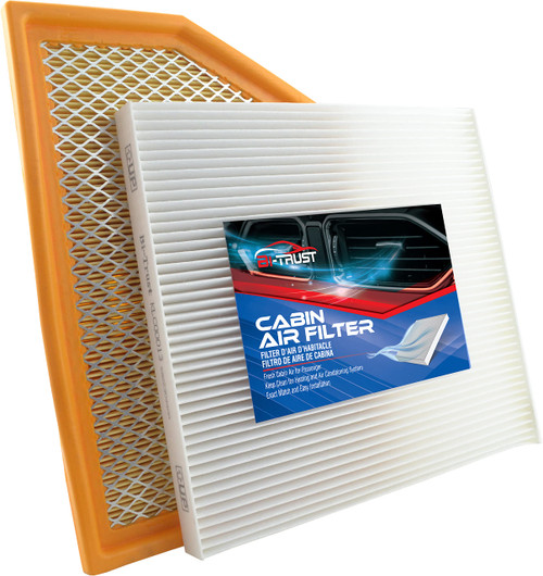 BI-TRUST Engine and Cabin Air Filter Kit Replacement for Jeep Cherokee 2014-2018 52022378AA 68223044A