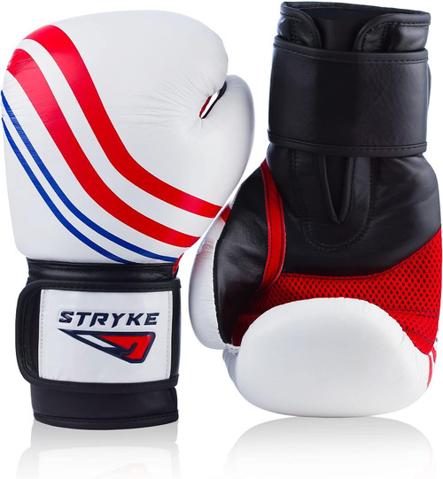 Stryke Edition Genuine Leather Boxing Gloves - Boxing Gloves Men Women, Punching Bag Gloves, Heavy Bag Gloves