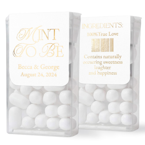XOXOKristen 25 PCS Gold, Silver or Rose Gold Personalized Mint to be Wedding Favor Stickers for Tic Tacs Mints, Custom Fairytale Wedding favor Labels for mini tic tac packs - LABELS only XOXOKristen 25 PCS Gold, Silver or Rose Gold Personalized Mint to be Wedding Favor Stickers for Tic Tacs Mints, Custom Fairytale Wedding favor Labels for mini tic tac packs - LABELS only