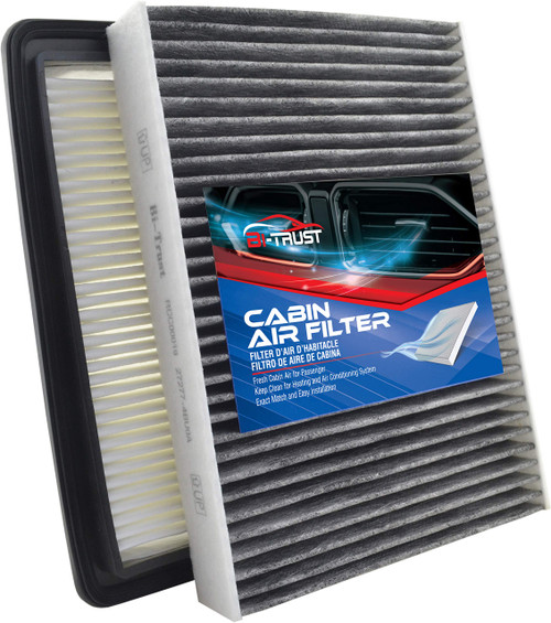Bi-Trust Engine Cabin Air Filter Kit,Replace Fram CA11858,CF11854,Compatible with Nissan Rogue L4 2.5L 2014-2020 Rogue Sport L4 2.0L 2017-2020