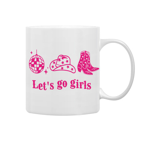 QASHWEY Hot Pink Preppy Western Cowgirl Hat Boots Disco Ball Coffee Mugs Mug,Gifts For Teen Girls Teenage Girls, Bachelorette Party Supplies, Preppy Trendy Double Side Printed Ceramic Mug Cup 11 Ounce QASHWEY Hot Pink Preppy Western Cowgirl Hat Boots Disco Ball Coffee Mugs Mug,Gifts For Teen Girls Teenage Girls, Bachelorette Party Supplies, Preppy Trendy Double Side Printed Ceramic Mug Cup 11 Ounce