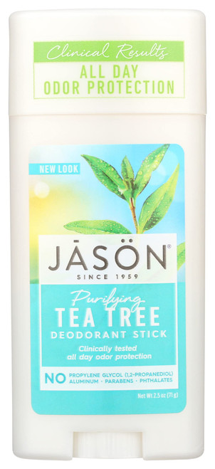 Jason Purifying Tea Tree Deodorant Stick, No Parabens, 2.5 Ounce (Pack of 3) Jason Purifying Tea Tree Deodorant Stick, No Parabens, 2.5 Ounce (Pack of 3)