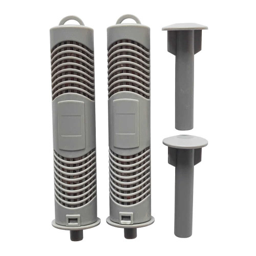 Joepoe Hot Tub Stick,Spa Mineral Stick Silver Ion Cartridge Ag+ Mineral Stick Filter with 4 Months Lifetime for Most Hot Tub(2-Pack,Grey)