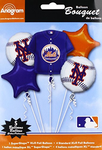 Anagram 32045 New York Mets Balloon Bouquet Multicolored
